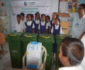 Handing over Water Purifier and Dustbin